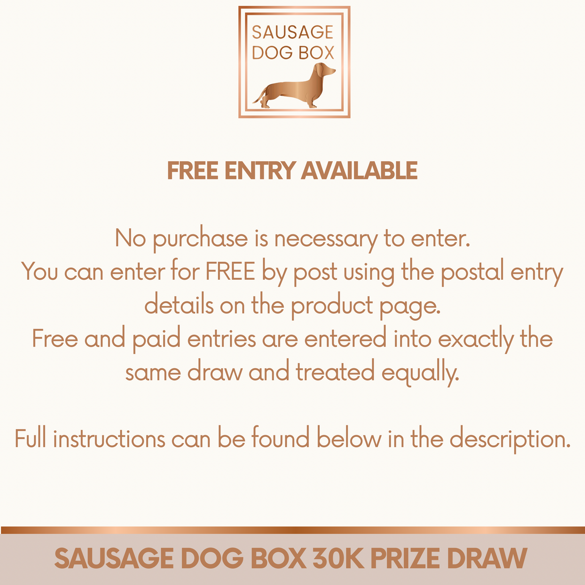 Sausage Dog Box 30K Prize Draw | £300 in Prizes