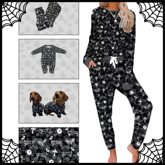 Matching Family Halloween Dachshund Print Pj’s | Twilight Doxie