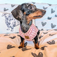 Load image into Gallery viewer, Pink Houndstooth Dachshund Fleece Jumper / Sweater | Sausage Dog Box
