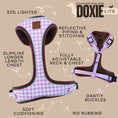 Load image into Gallery viewer, Pretty Pink Houndstooth Anti-Rub Sausage Dog Harness
