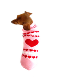 Load image into Gallery viewer, Sausage Dog Box Dachshund ‘Be Mine’ Love Heart Pink Jumper
