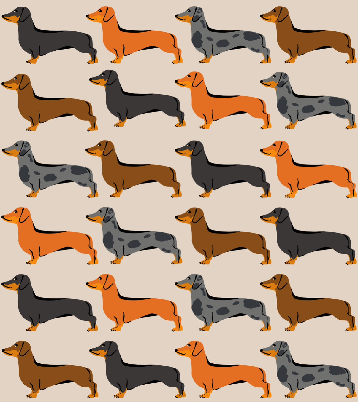 Beige Sophisticated Sausage Dachshund Lead
