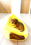 Load image into Gallery viewer, Sausage Dog Box Banana Cave Bed - SMALL
