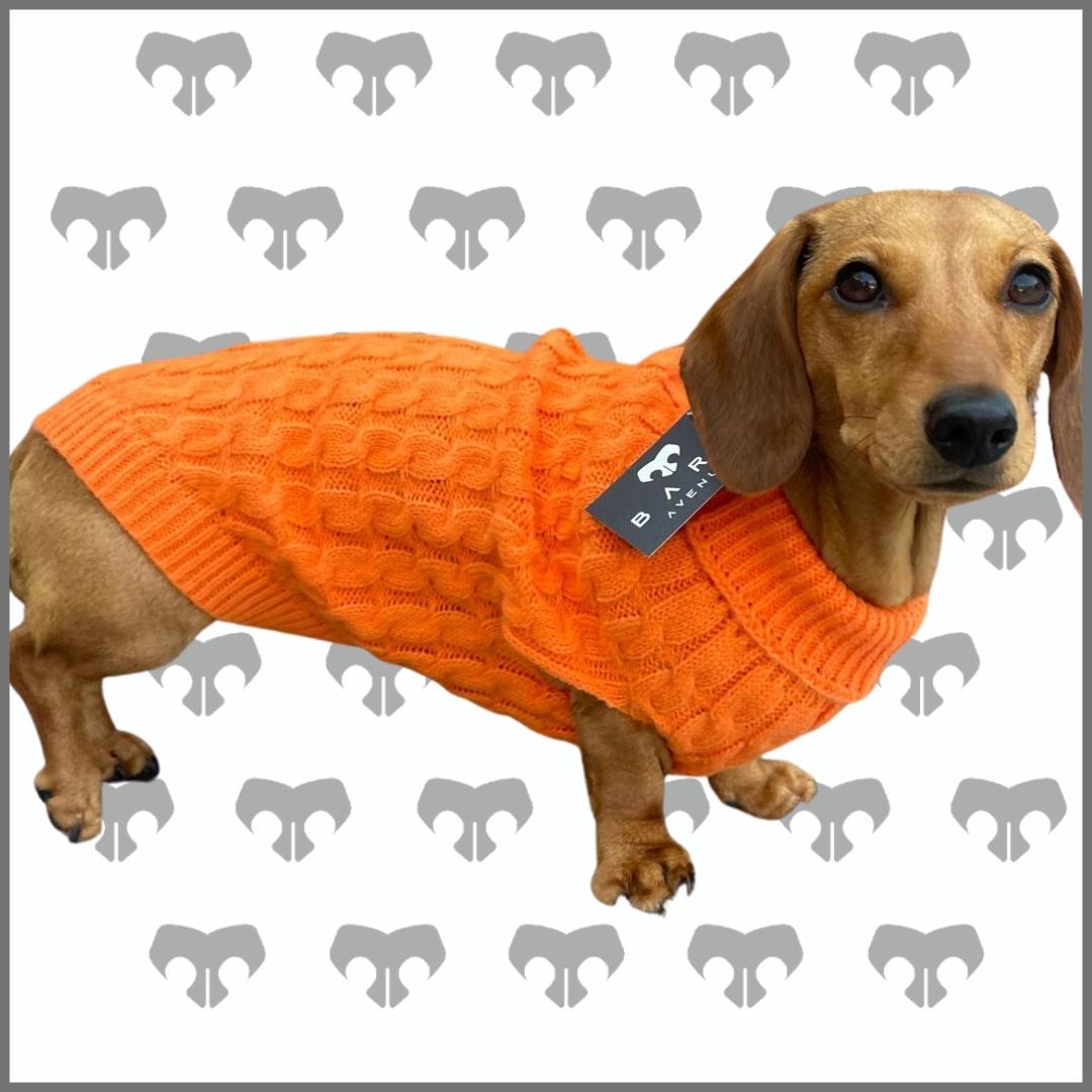BARK AVENUE Luxury Cable Knit Jumper - Pumpkin Spice