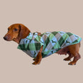 Load image into Gallery viewer, Blue Highland Argyle Fleece Dachshund Long Dog Zipper Jumper
