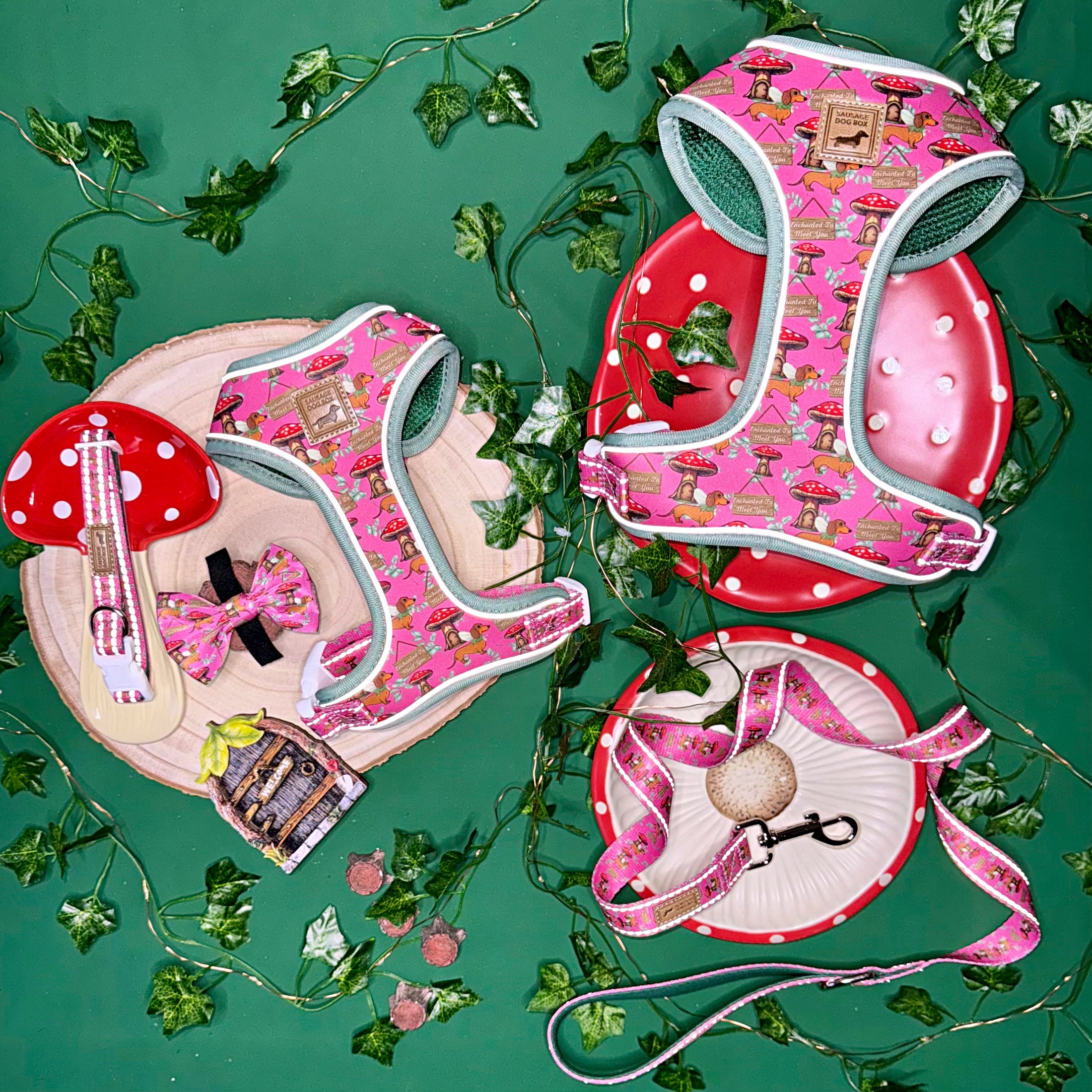 Enchanted Pink Anti-Rub Dachshund Harness
