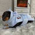 Load image into Gallery viewer, Frosted Blue DoxieRobe - Bamboo Dachshund Bath Robe
