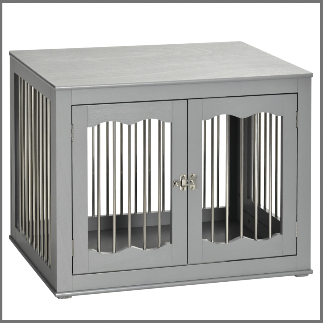Sausage Dog Box Stylish Dachshund Dog Crate Bed - Grey