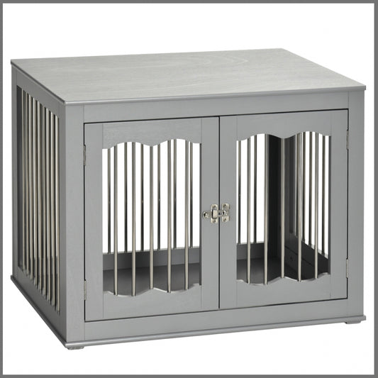 Sausage Dog Box Stylish Dachshund Dog Crate Bed - Grey