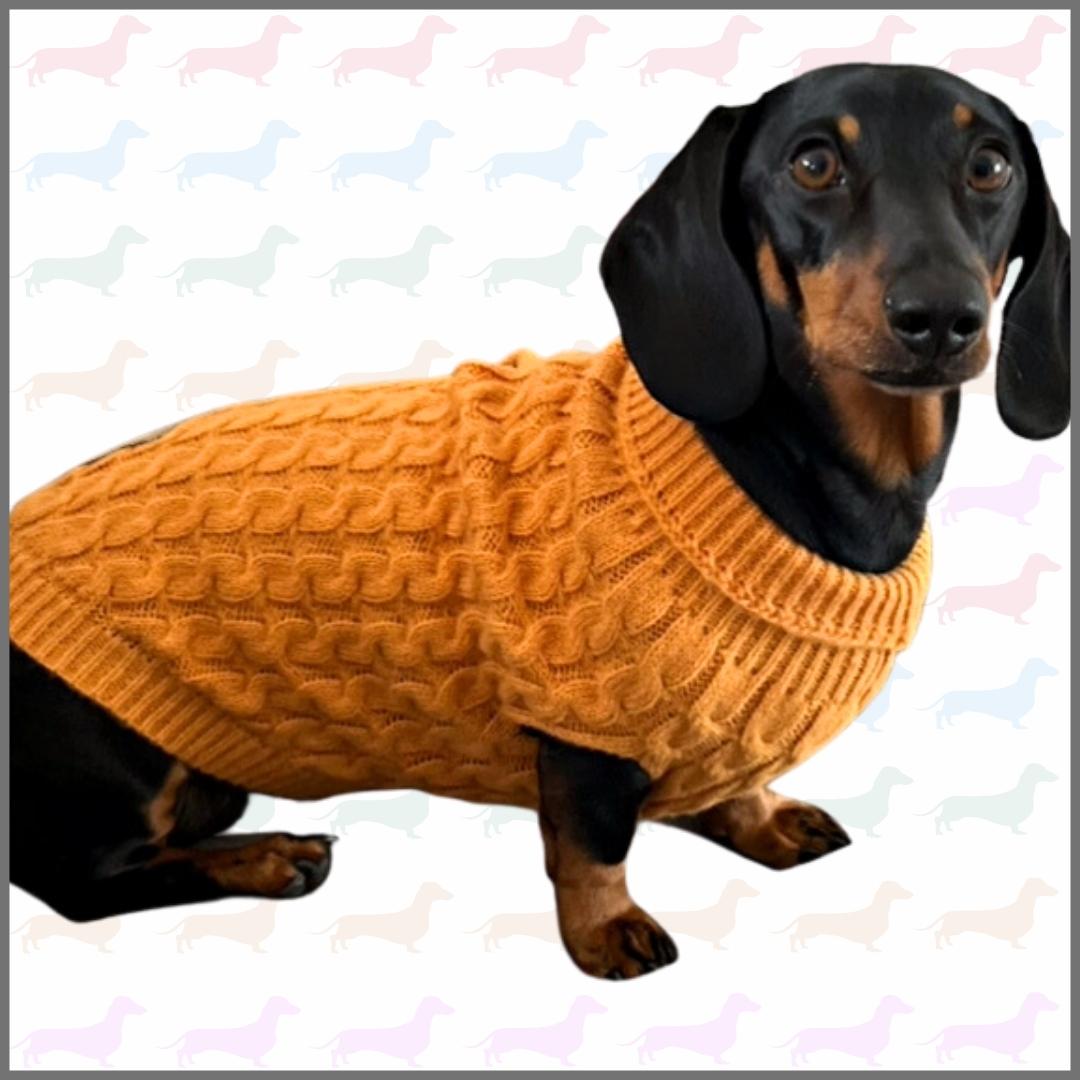 Honey Pie Luxury Cable Knit Dachshund Jumper - Sausage Dog Box
