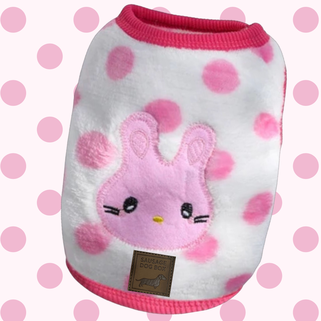 Pink ‘Bunny Hop’ Sausage Dog Box Puppy Pj Jumper