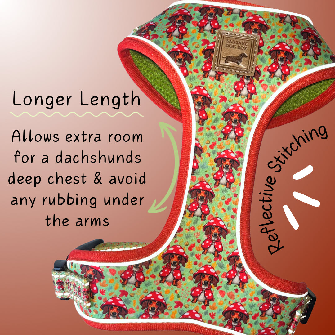 Shroom Dog Anti-Rub Sausage Dog Harness