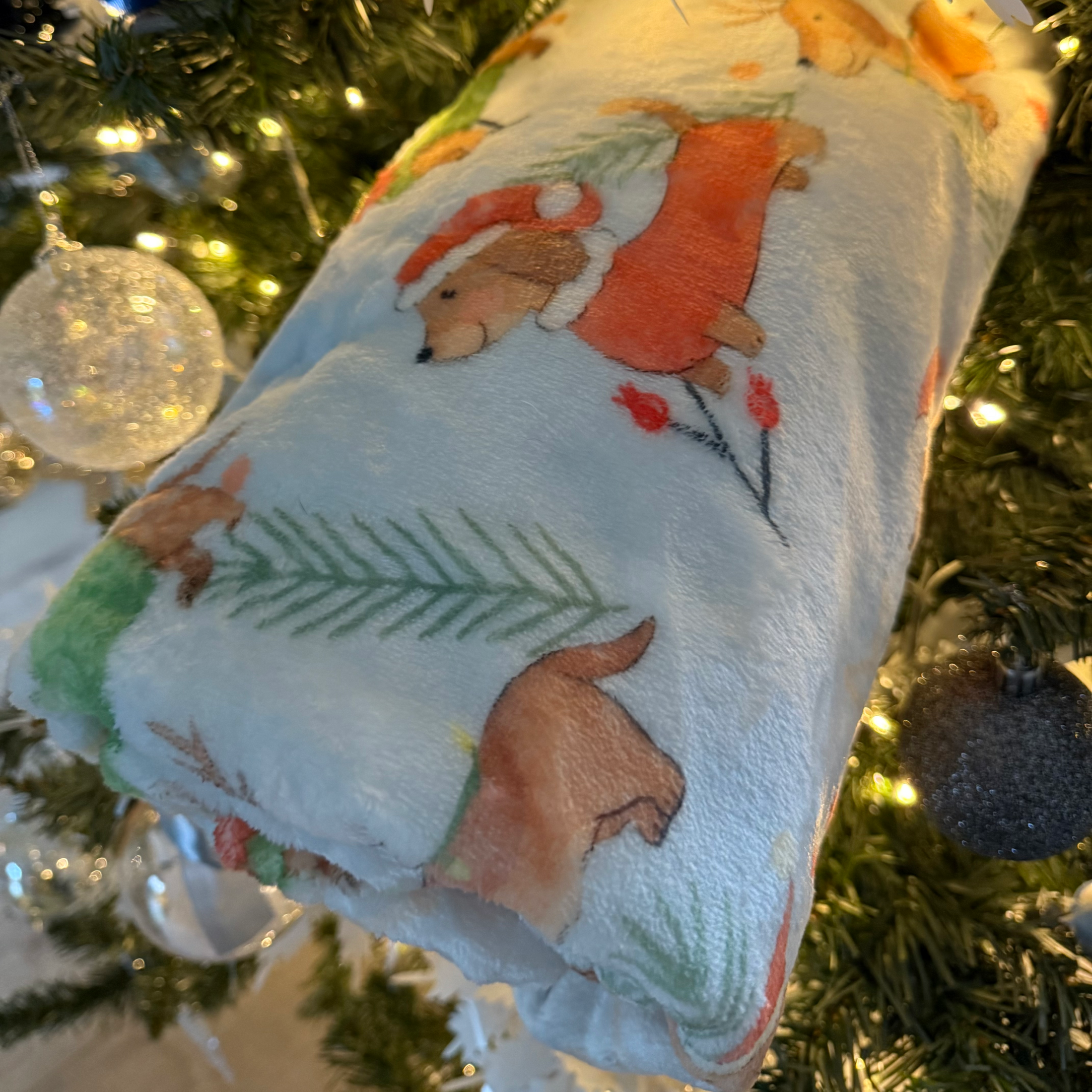 Christmas Dachshund Blanket - Supersize