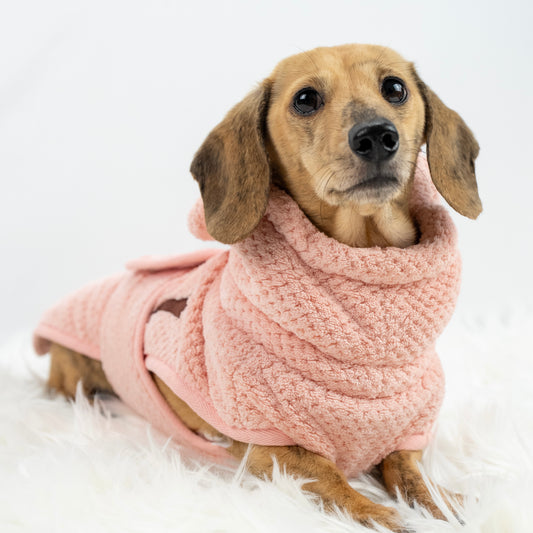 Cotton Candy DoxieRobe - Bamboo Dachshund Drying Robe