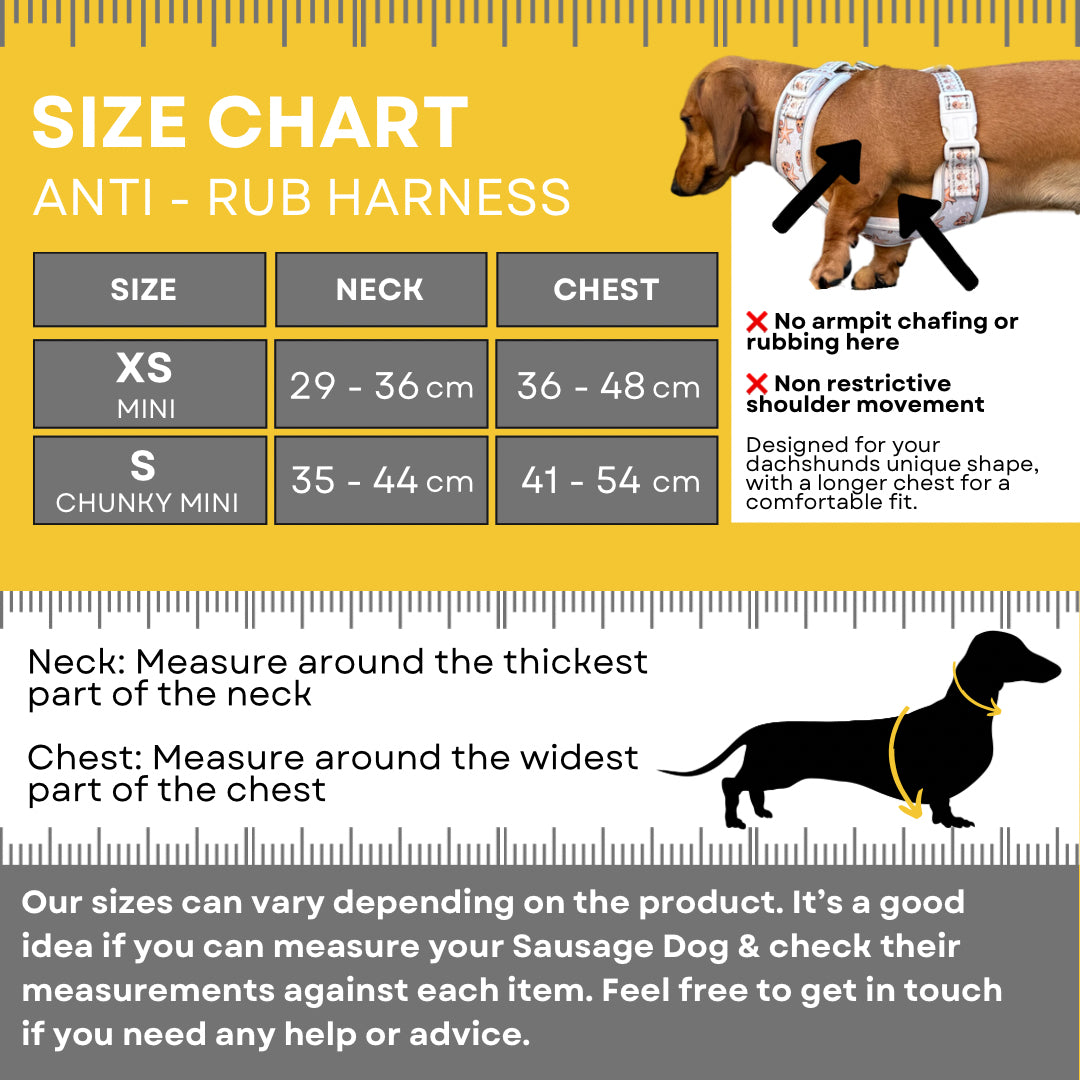 Shroom Dog Anti-Rub Sausage Dog Harness
