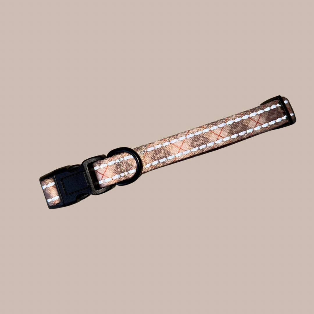 Chestnut Plaid Argyle Dachshund Collar