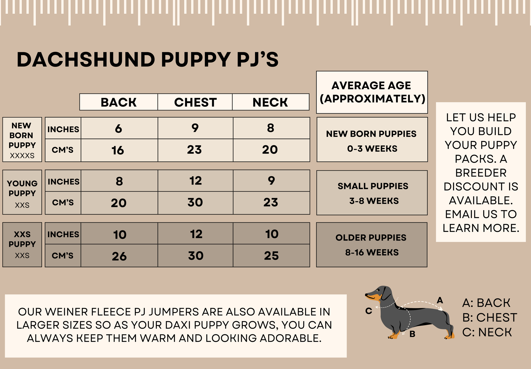 ‘Pitter Patter Paws’ Sausage Dog Box Puppy Pj Jumper