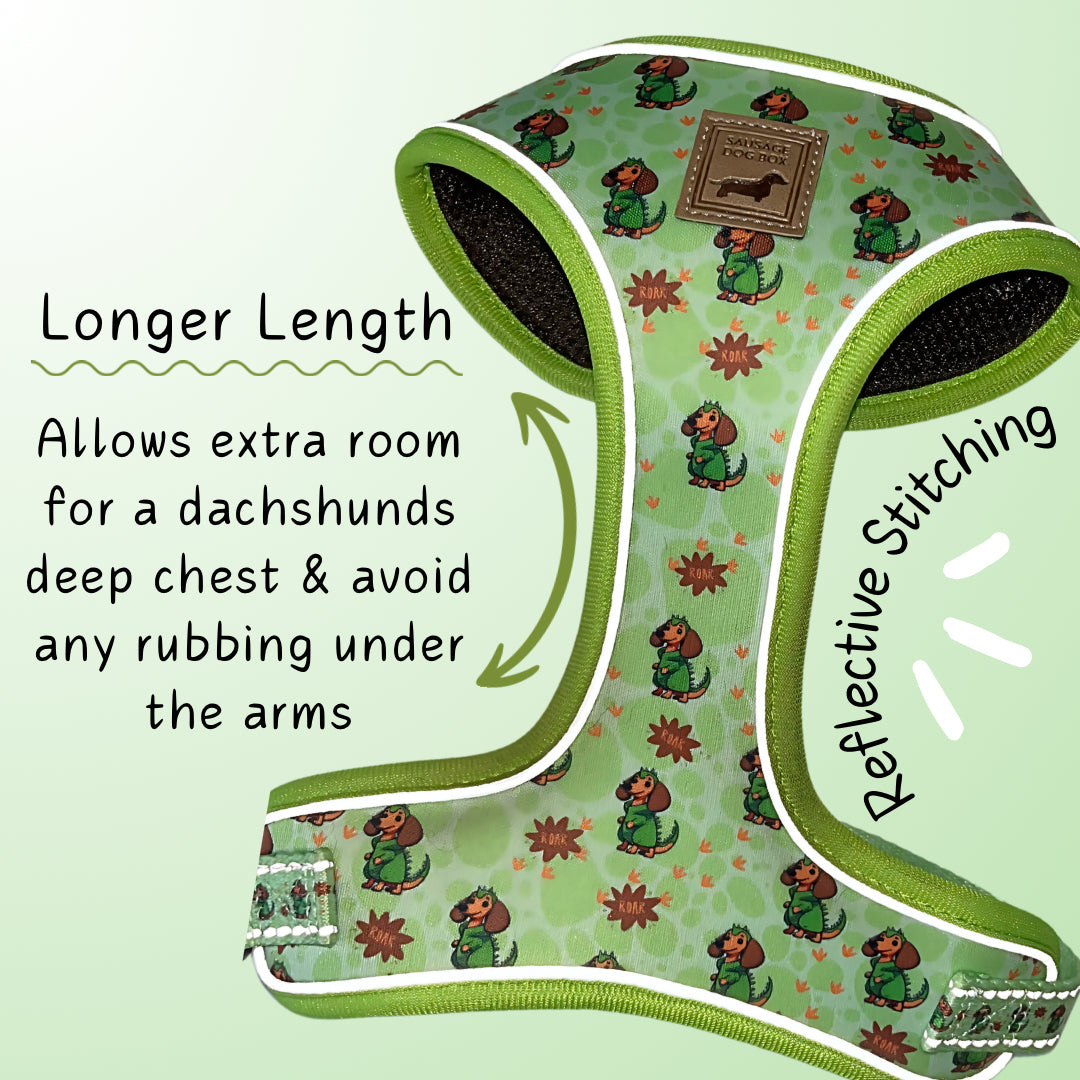 Weenie-Saurus Anti-Rub Dachshund Harness