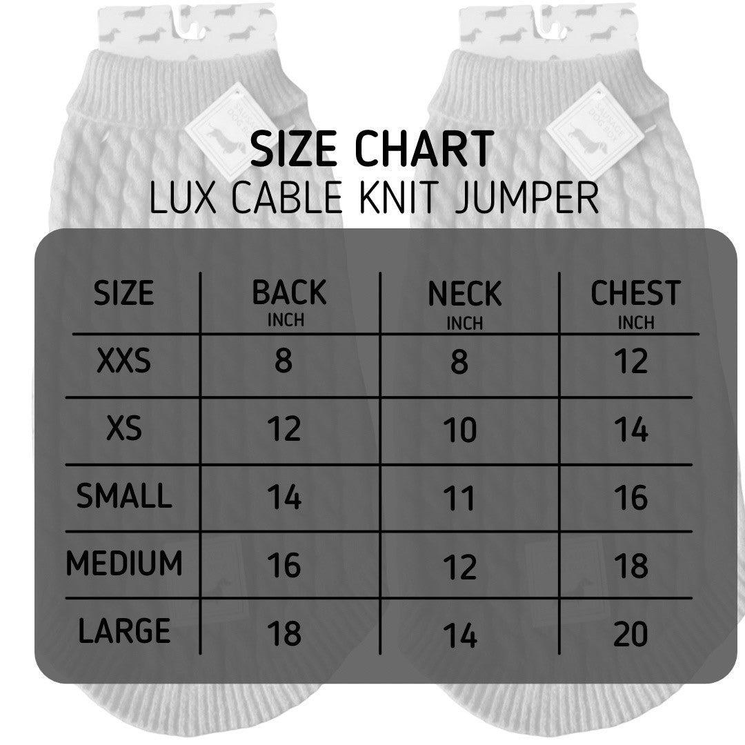 Lavender Lilac Luxury Cable Knit Dachshund Jumper