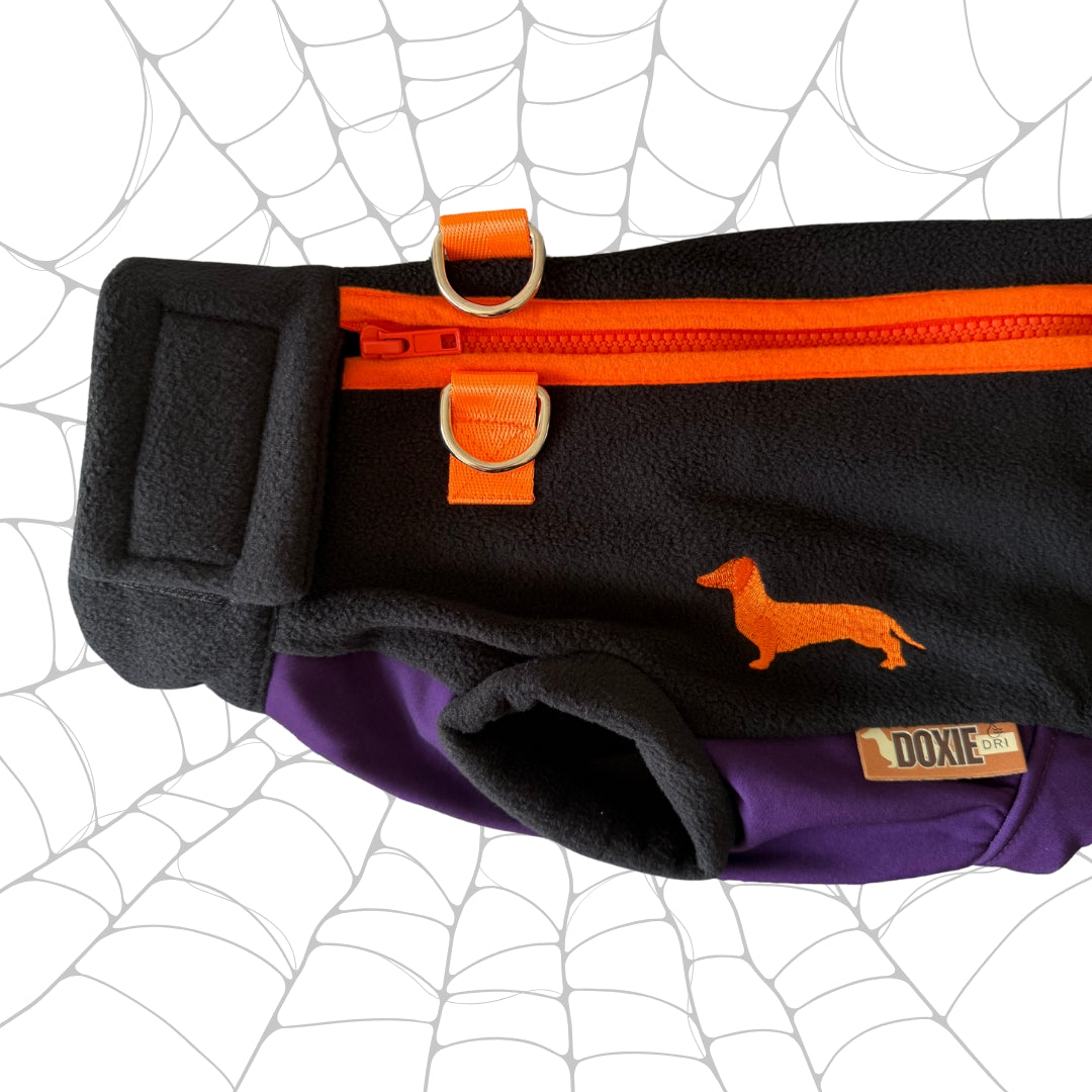 Spiced Twilight Waterproof Dachshund Harness Fleece | Sausage Dog Box DoxieDri
