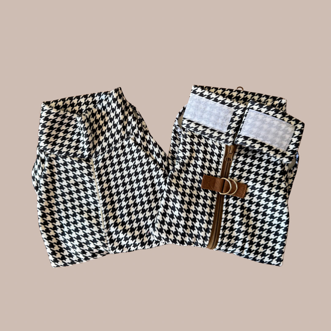 Houndstooth Dachshund Fleece Jumper / Sweater | Sausage Dog Box