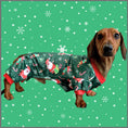 Load image into Gallery viewer, Santas Little Helper Dachshund Christmas Pj Onesie Outfit - Green
