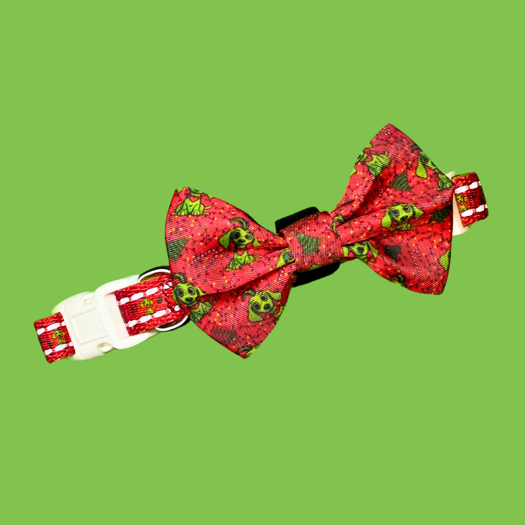 ‘Meanie Weenie’ Red Adjustable Dachshund Christmas Collar - Sausage Dog Box