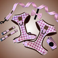 Load image into Gallery viewer, Pretty Pink Houndstooth Adjustable Dachshund Collar - Sausage Dog Box
