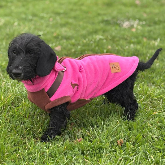 Coco Flamingo PupDri Zip Back Dog Fleece Harness Jumper | Hound Outfitters