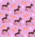 Load image into Gallery viewer, Fun Floss Purple Circus Dachshund Fleece Jumper / Sweater | Sausage Dog Box
