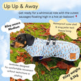 Load image into Gallery viewer, Blue Dachshund Coat 'Up Up and Away' Waterproof With PolarTec Fleece
