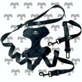 Load image into Gallery viewer, BARK AVENUE Luxury Adjustable Harness - Black Velvet
