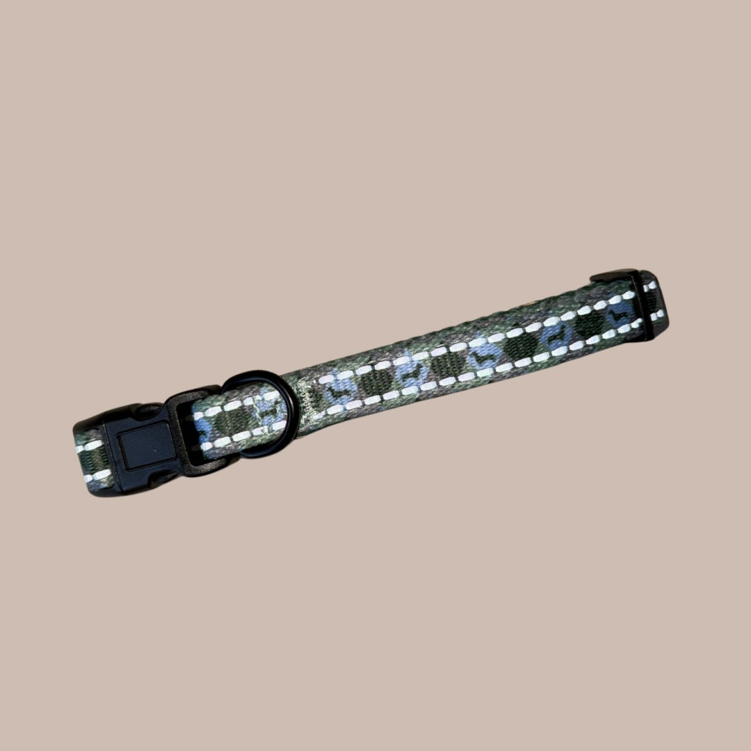 Blue Highland Argyle Dachshund Dog Collar