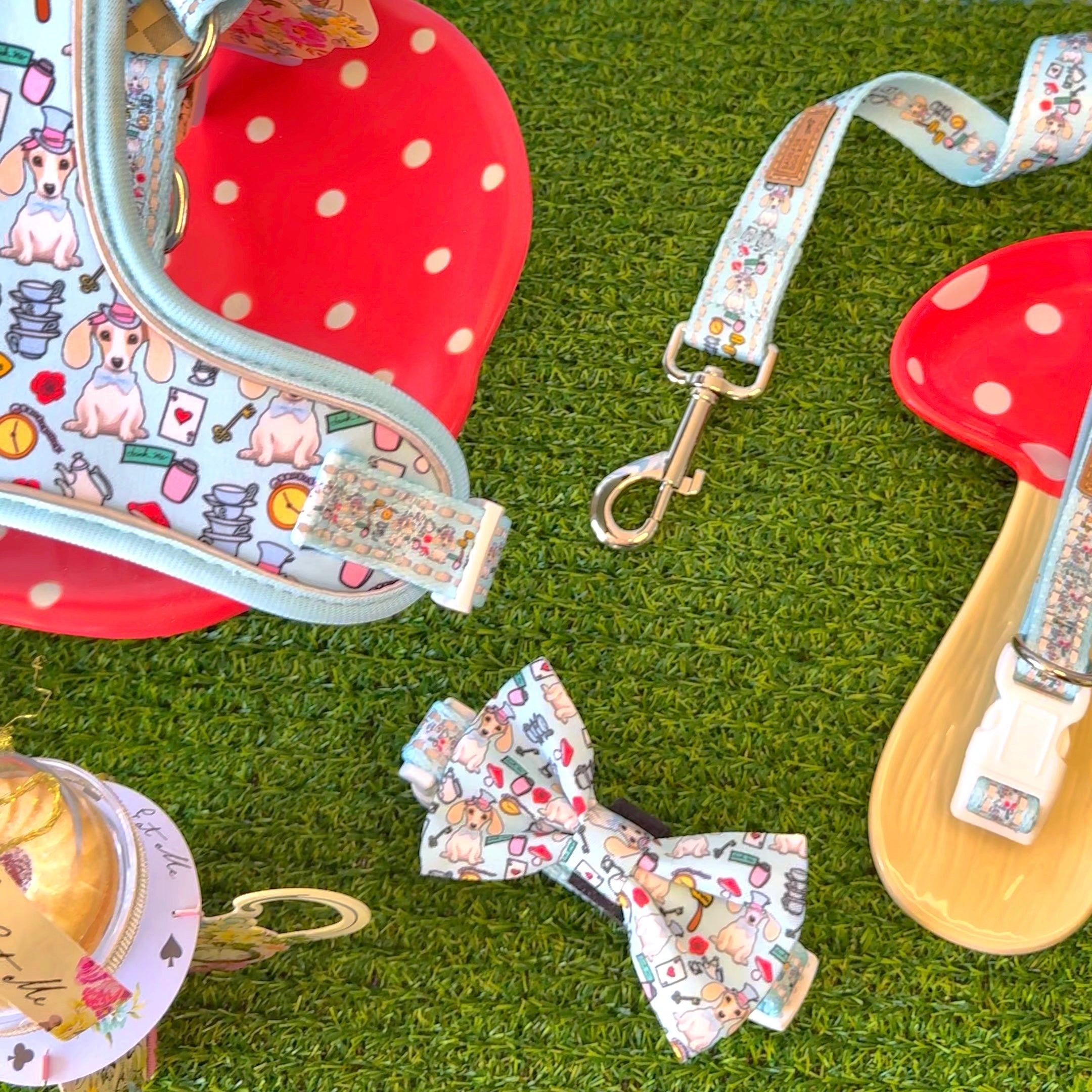 Dachshund Wonderland Weiner Bow Tie