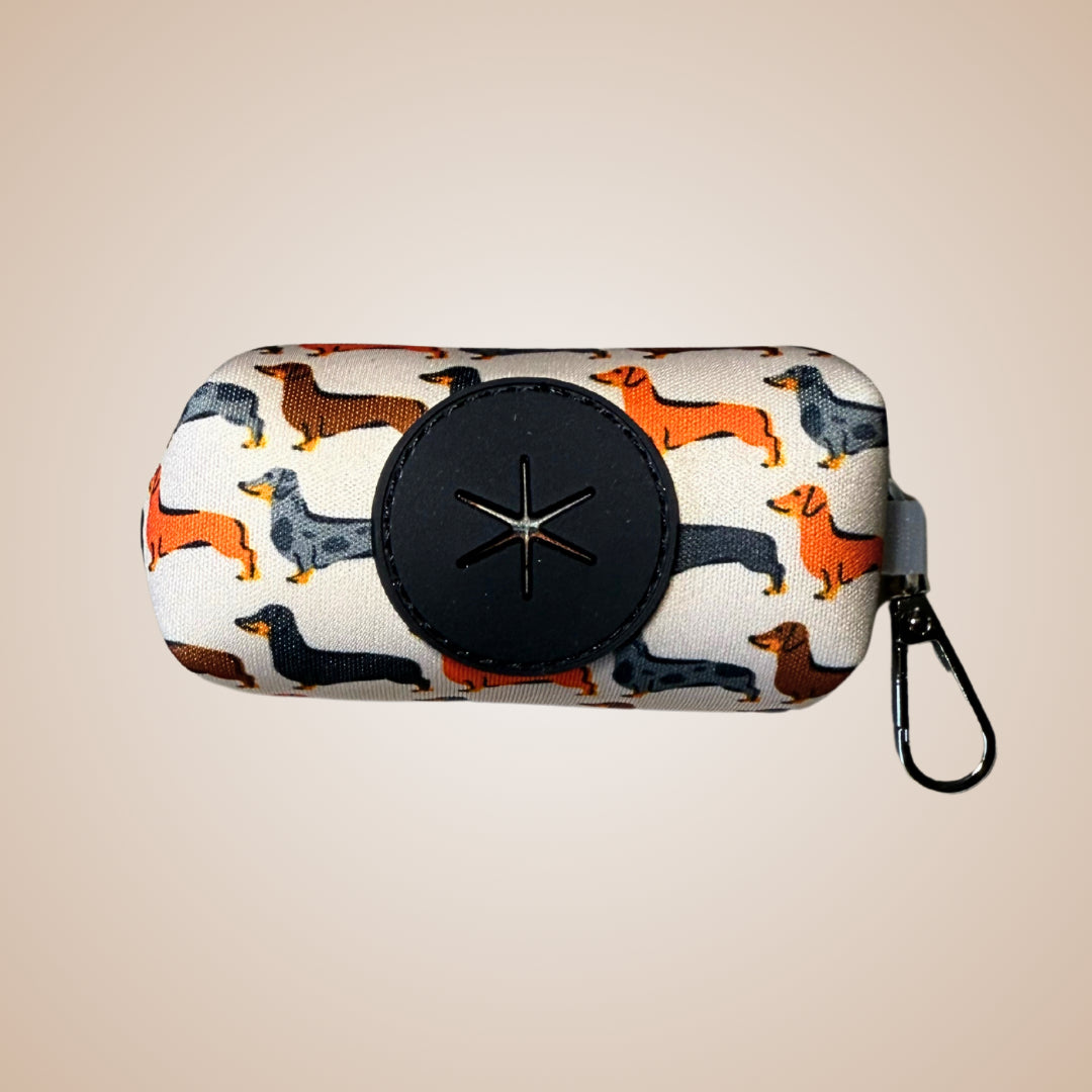 Beige Sophisticated Sausage Dachshund Poop Bag Holder