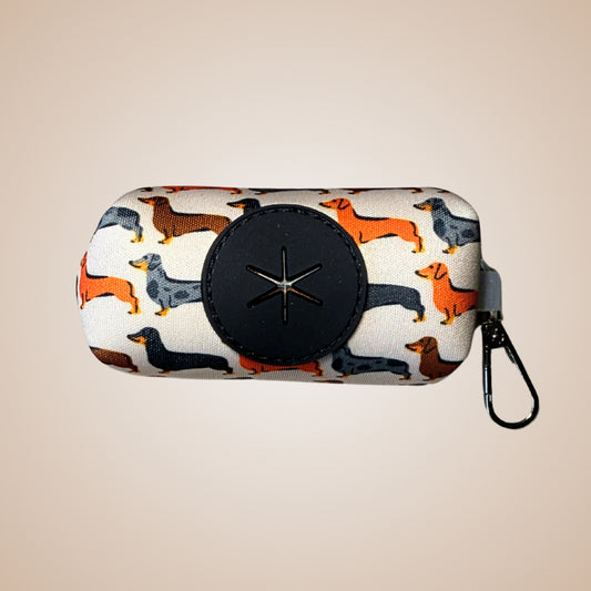 Beige Sophisticated Sausage Dachshund Poop Bag Holder