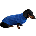 Load image into Gallery viewer, Royal Blue Luxury Cable Knit Dachshund Jumper
