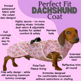Load image into Gallery viewer, Chasing Rainbows Pink Polartec Fleece Waterproof Dachshund Coat Sausage Dog
