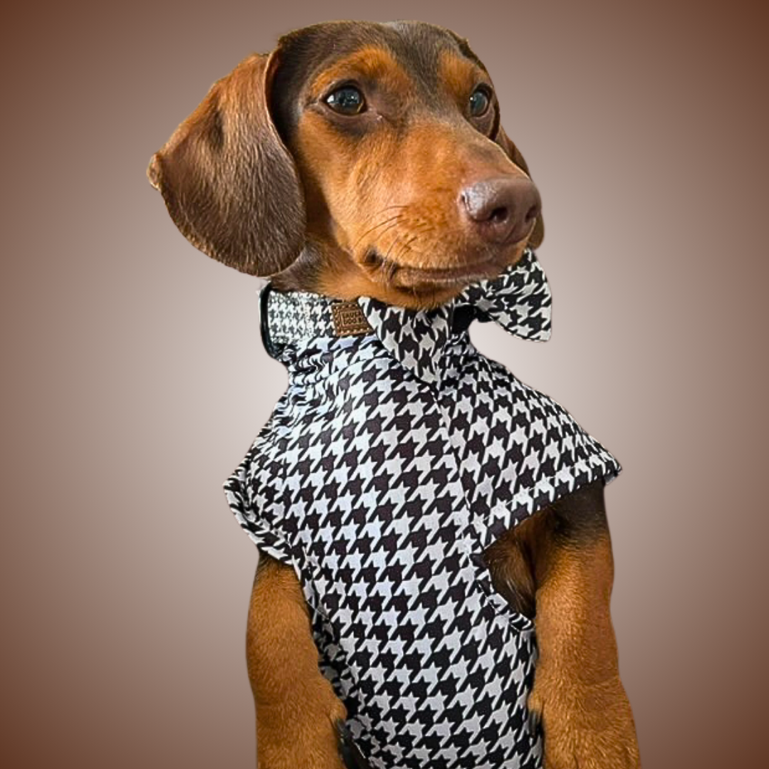 Dachshund Second Skin Tee - ‘Houndstooth’ | Sausage Dog Outfit
