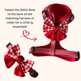 Load image into Gallery viewer, Red Houndstooth Sailor Bow for Dachshunds
