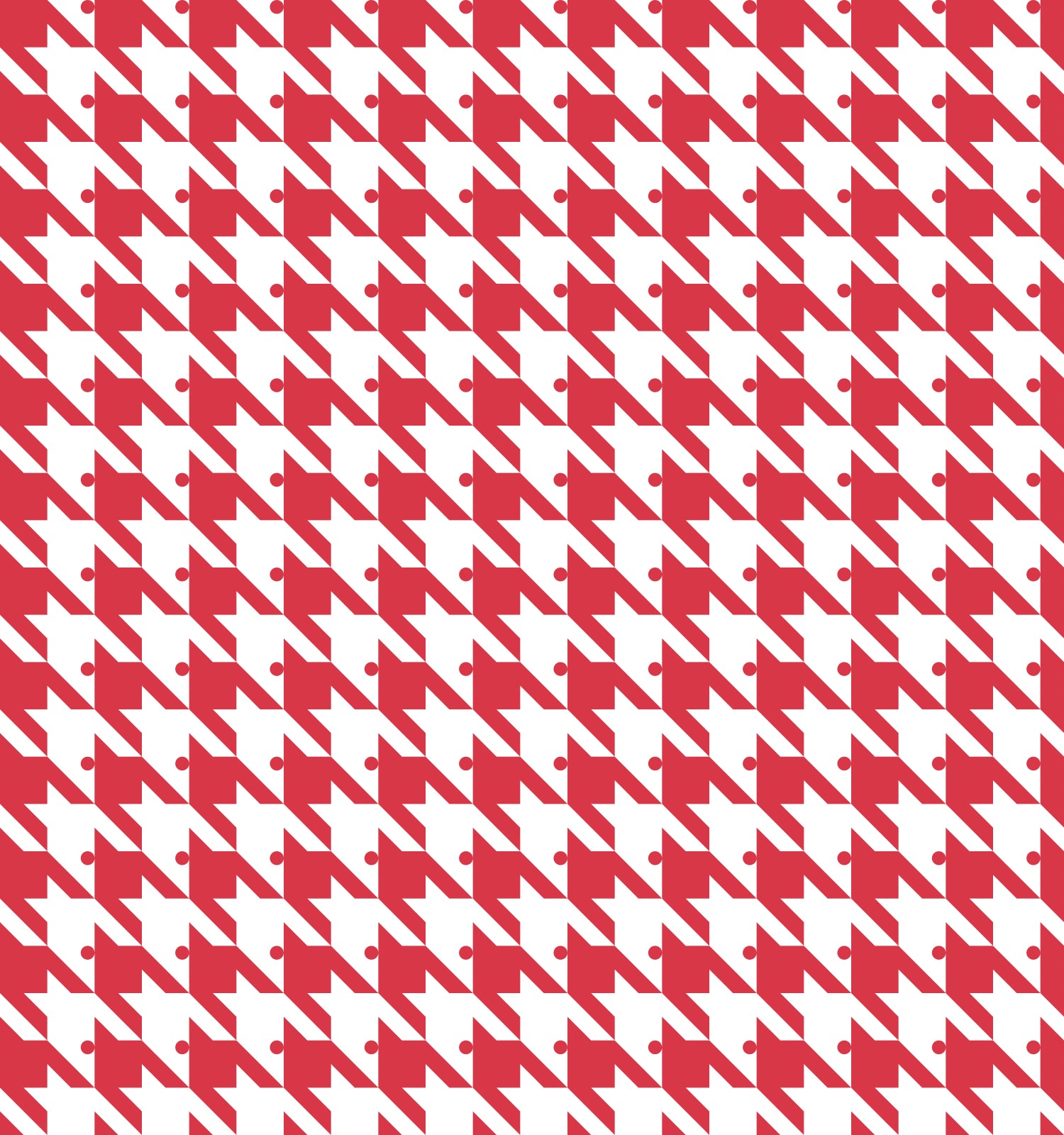 Red Houndstooth Dachshund Lead