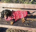 Load image into Gallery viewer, Sausage Dog Box Reversible Christmas Fleece Coat
