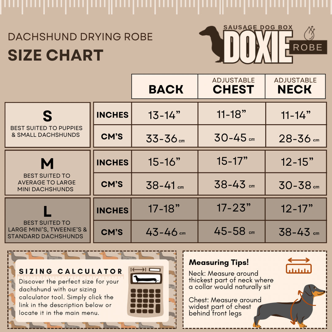 Cotton Candy DoxieRobe - Bamboo Dachshund Drying Robe
