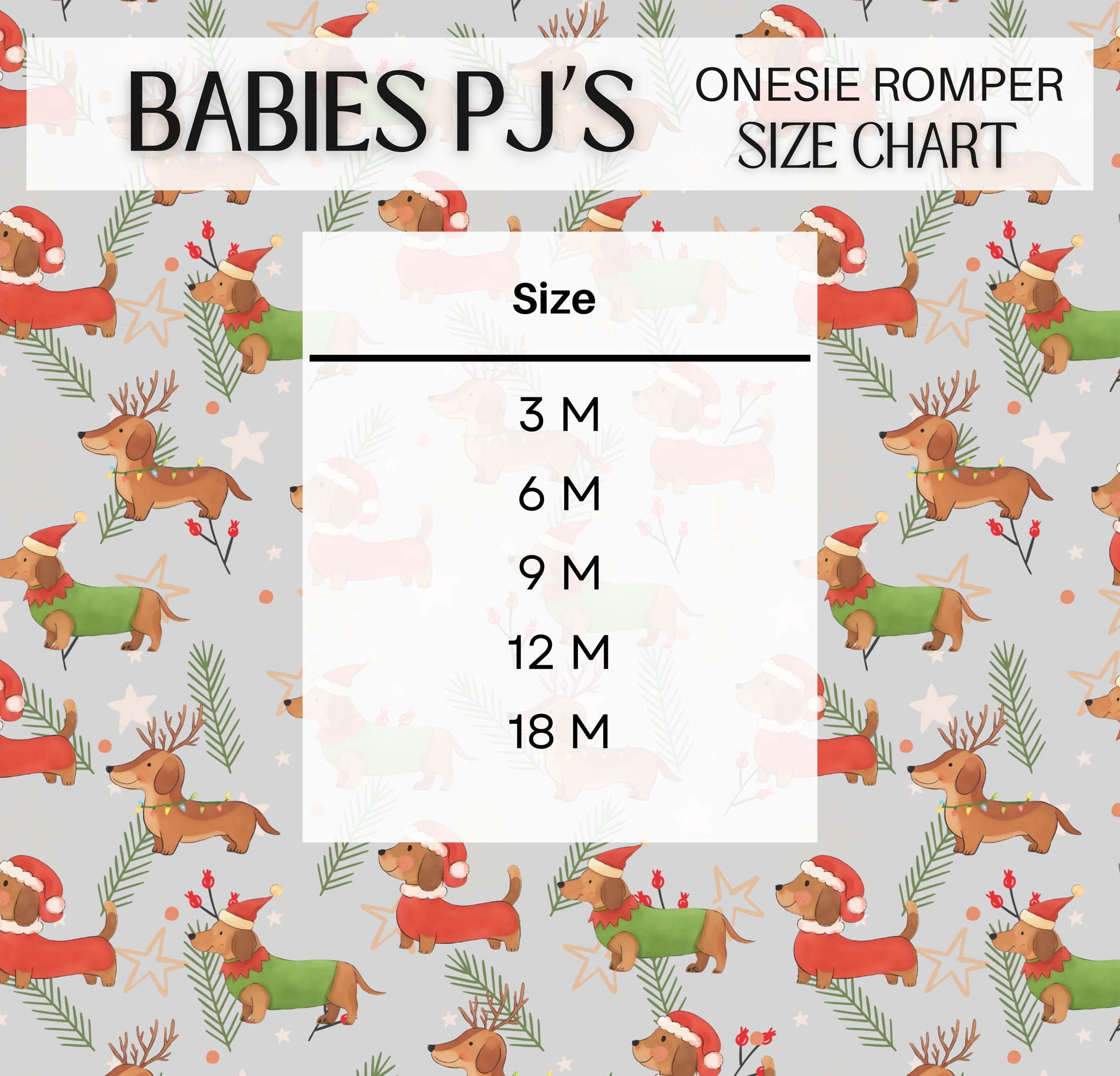 Christmas Matching Family Dachshund Print Pj’s