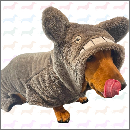 Sausage Dog Box Dachshund Oneise Outfit/Costume  - Grey Little Monster