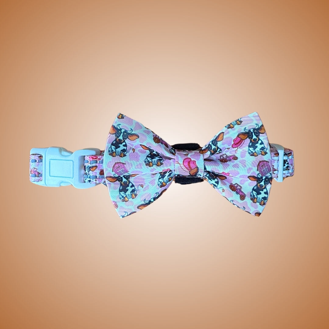 Pink Cow Adjustable Dachshund Dog Collar - Sausage Dog Box