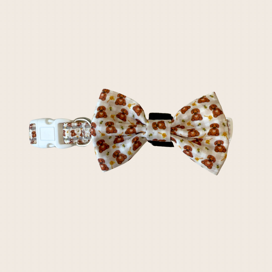 Honey Bear Cute Dachshund Bow Tie