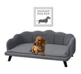 Load image into Gallery viewer, Sausage Dog Box Pearl Dog Bed/Sofa - Grey
