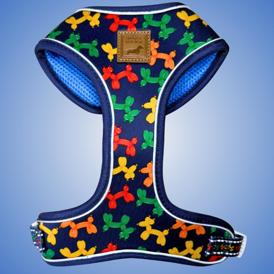 Navy Balloon Dog Dachshund Anti-Rub Harness