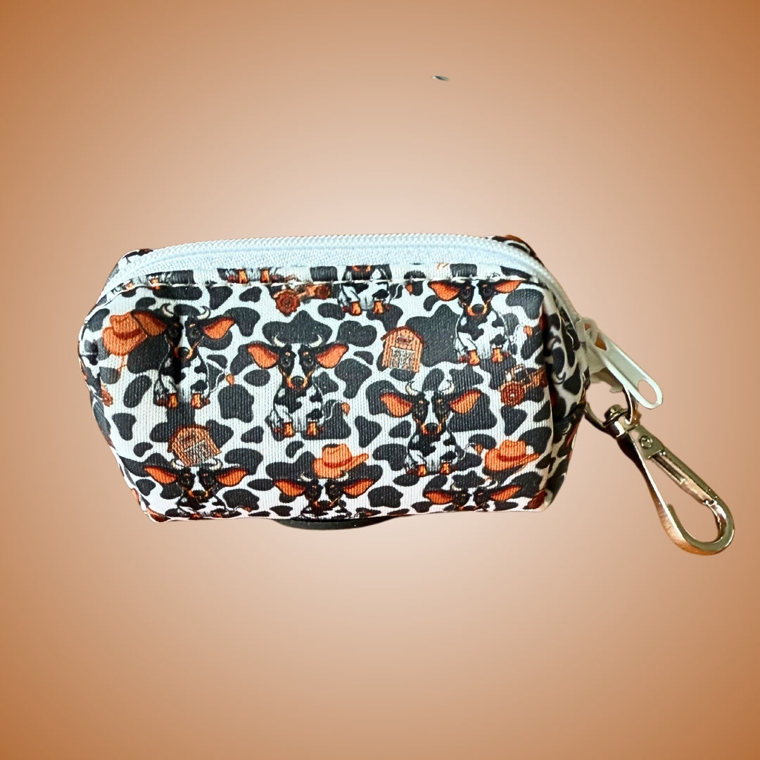 Classic Cow Dachshund Poop Bag Holder